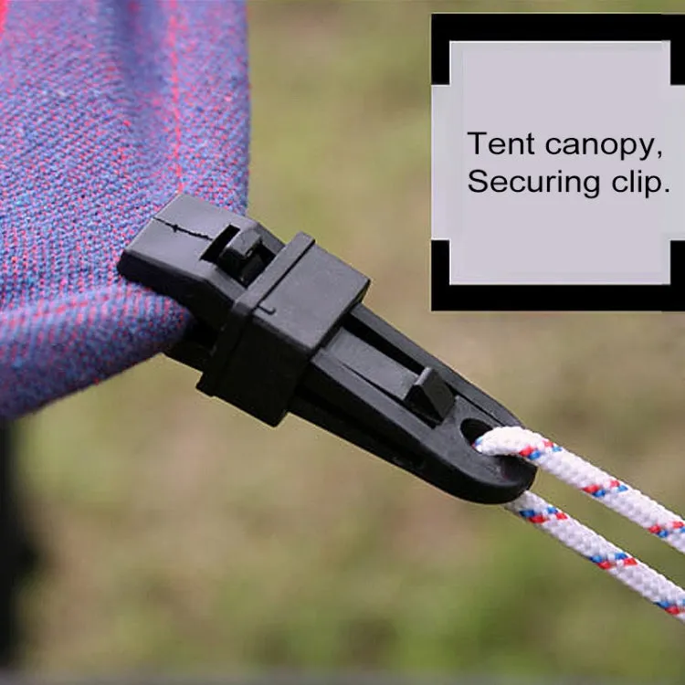 20 PCS Outdoor Tent Awnings Windproof Fixing Clip Multifunctional Wind Rope Buckle (Black)