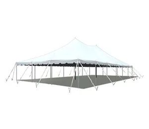 30-Foot by 60-Foot White Sectional Pole Tent, Commercial Canopy Heavy Duty 18-Ounce Vinyl for Parties, Weddings, and Events