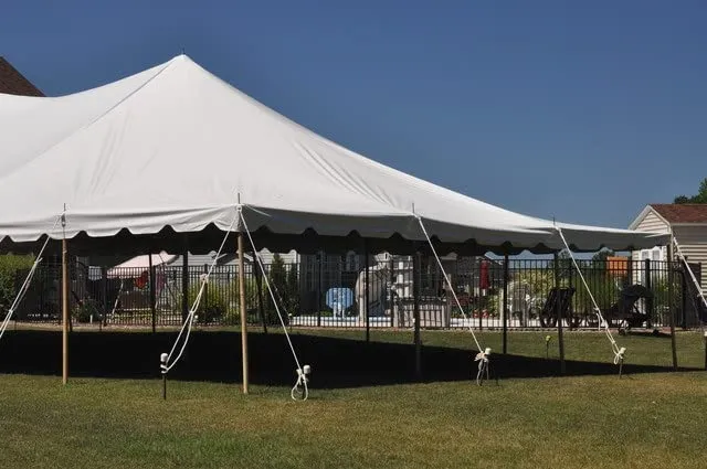 30-Foot by 60-Foot White Sectional Pole Tent, Commercial Canopy Heavy Duty 18-Ounce Vinyl for Parties, Weddings, and Events