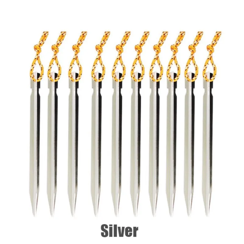 Aluminum Alloy Anchor Stakes w/ Rope