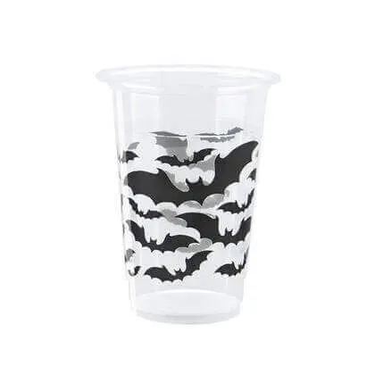 Black Bats Halloween 16 oz. Plastic Party Cups 8 count)