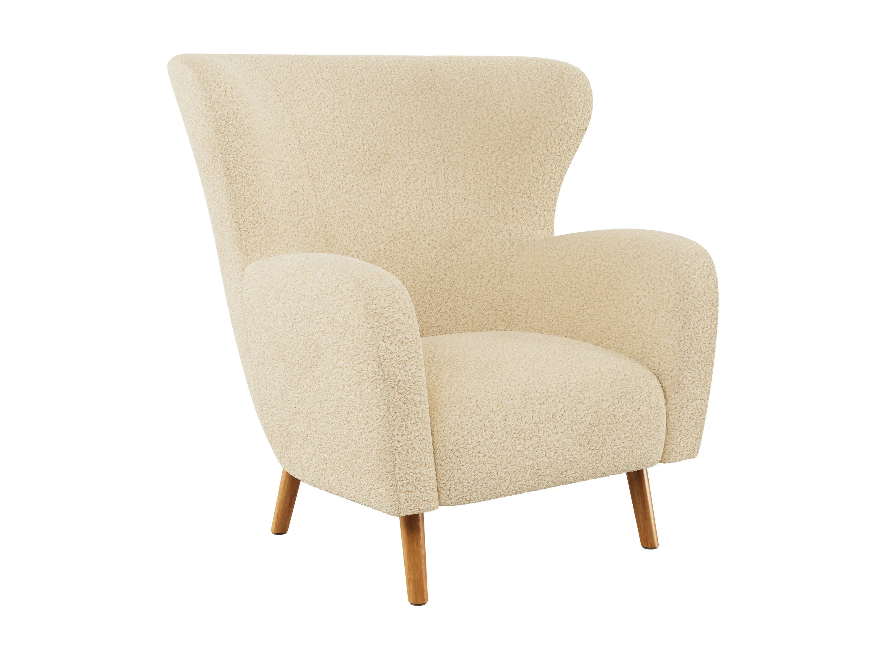 Boucle Wing Accent Chair