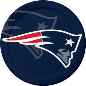 Bulk New England Patriots Paper Dinner Plates (96 per Case)