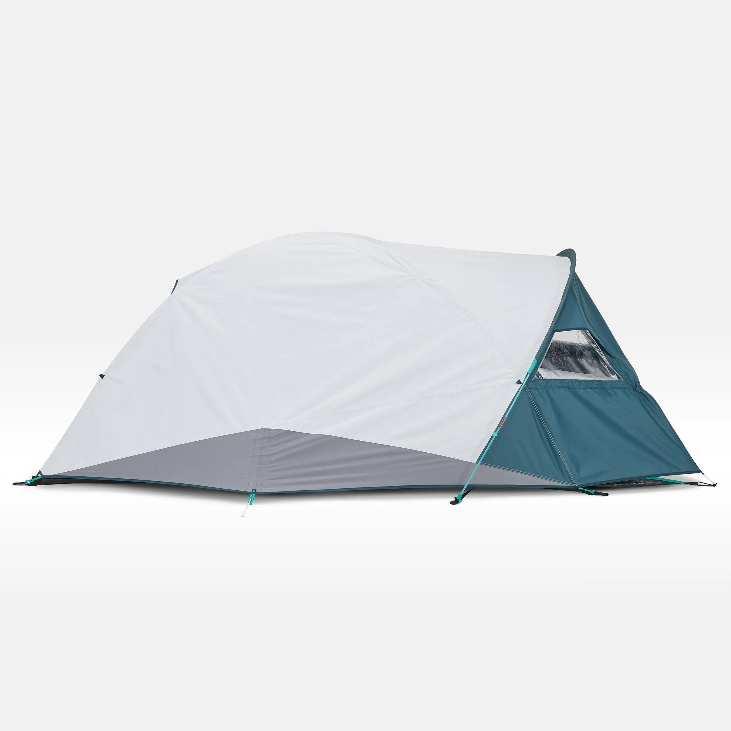 Camping tent Quechua Fresh & Black MH100 XL, grey/dark turquoise