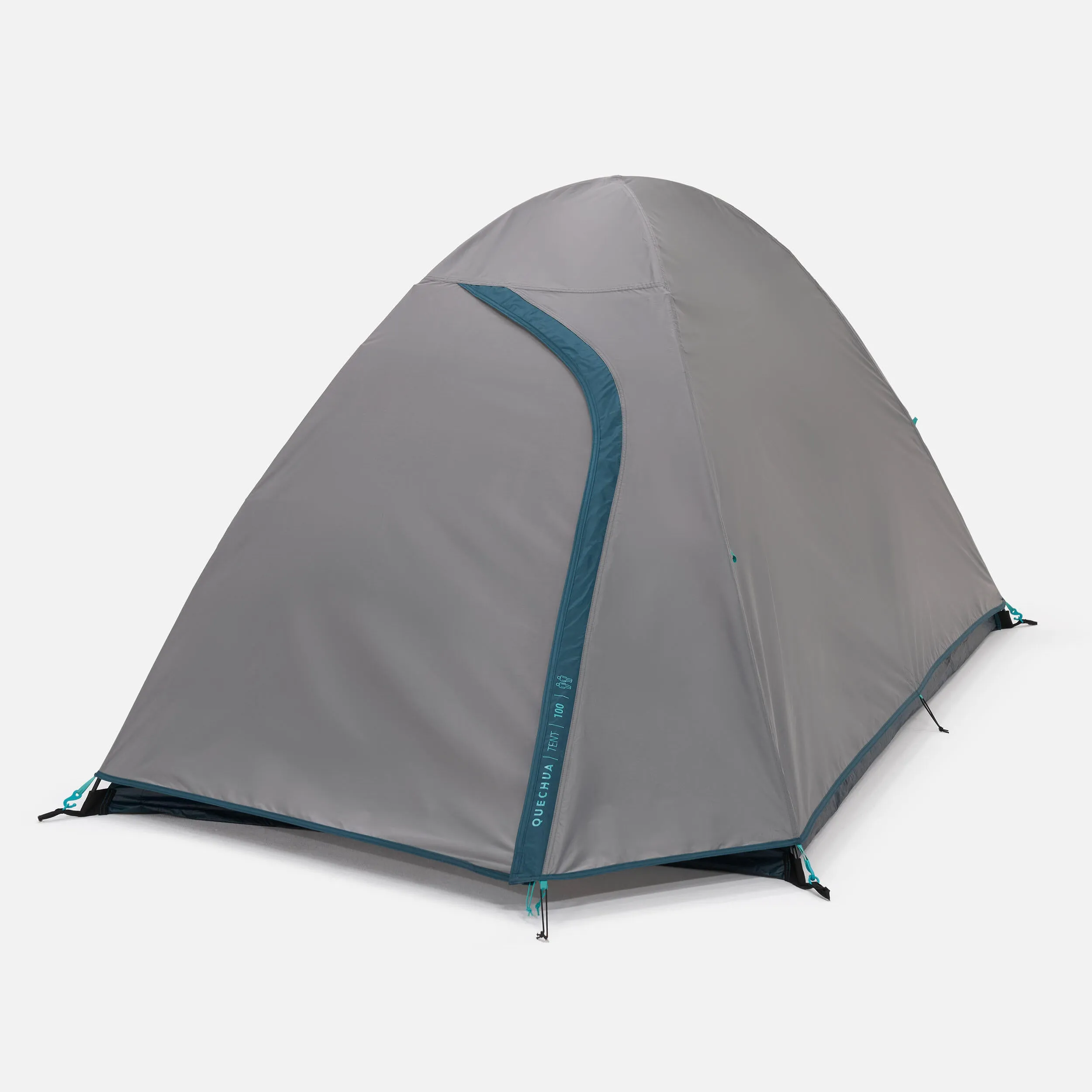 Camping tent Quechua MH100 2-person, grey/blue