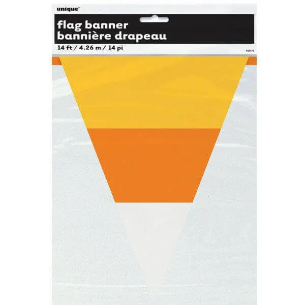 Candy Corn Paper Flag Banner