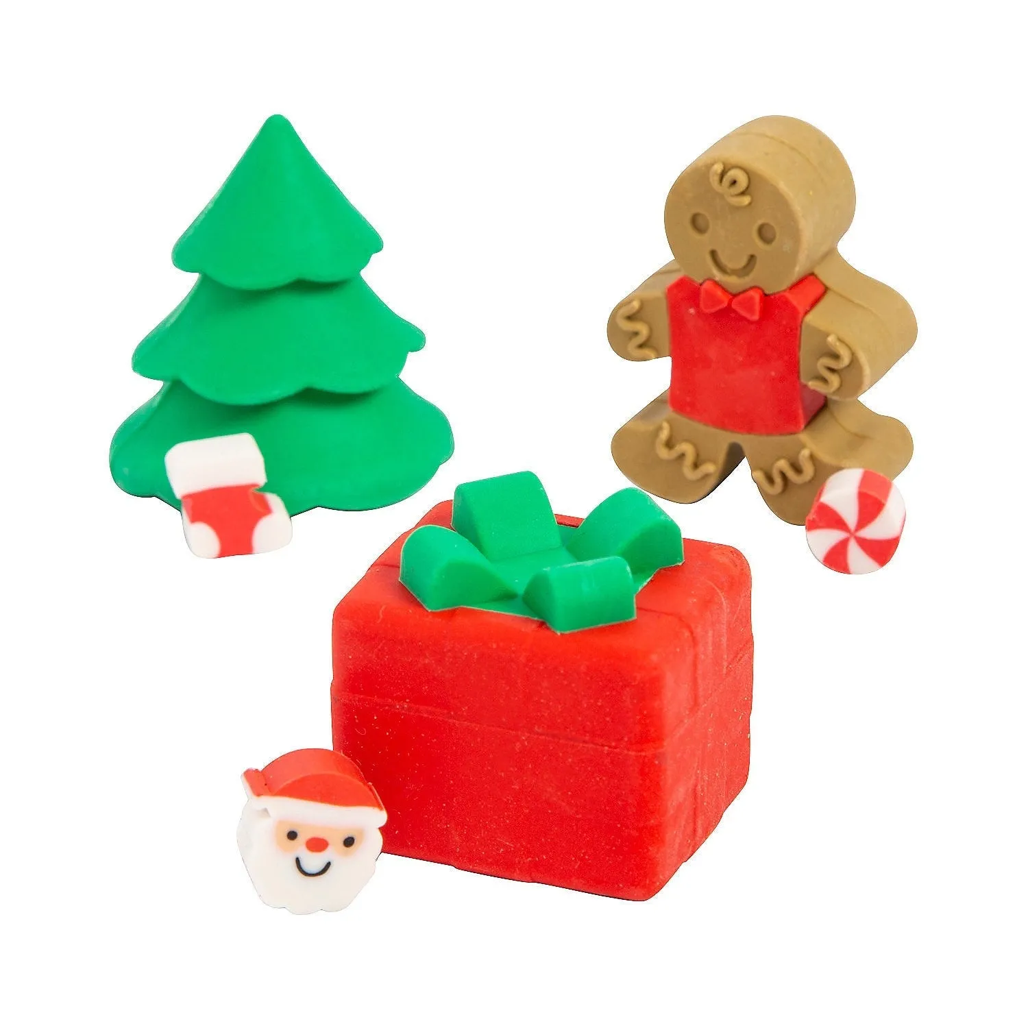 Christmas Surprise Inside Erasers | 3 ct