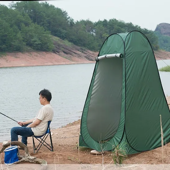 Clothes Changing Bathing Tent with Window, Single, Size: 190x120x120cm (Green)