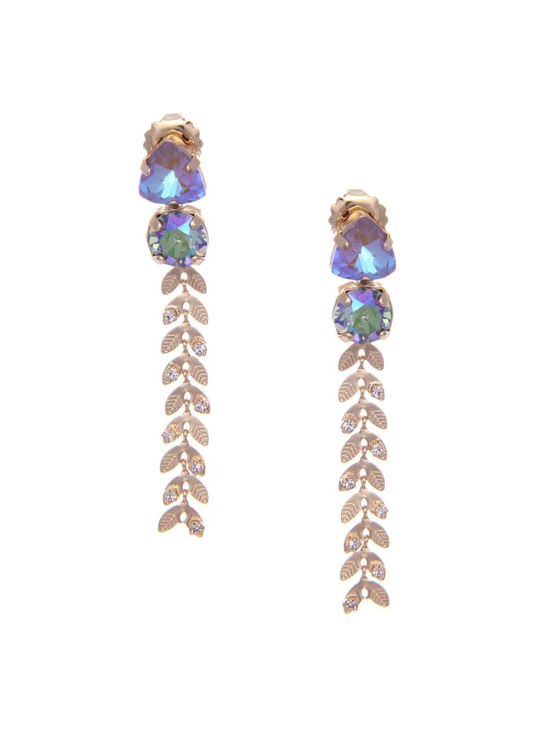 Crystal Trail Earrings Blue