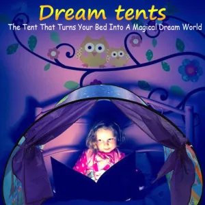 DreamTents Fun Pop Up Tent - Fantasy Forest - Twin (w/ Light)