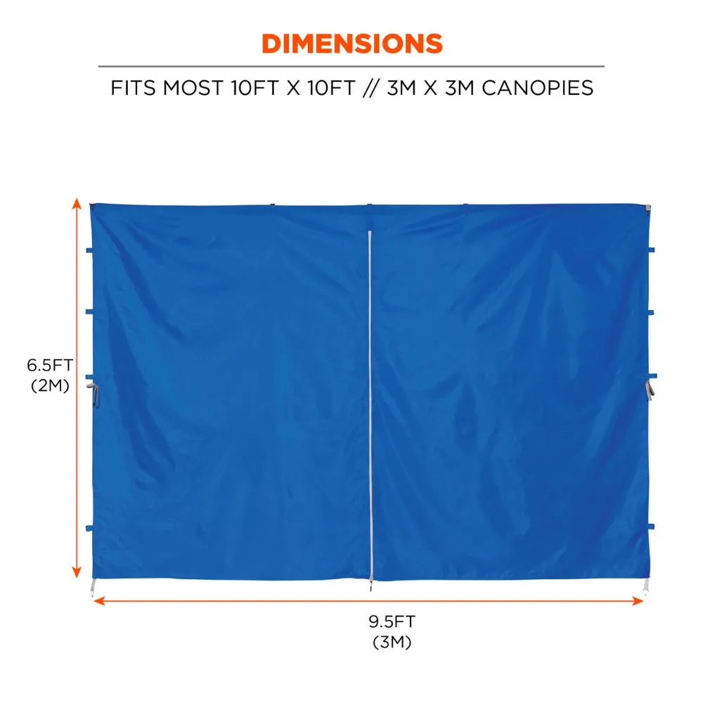 Ergodyne 12979 #6096 Blue Pop-Up Tent Sidewall Zipper - 10ft x 10ft