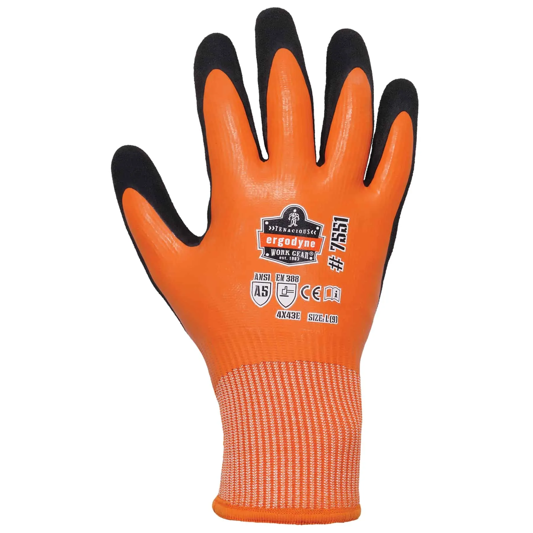 Ergodyne ProFlex 7551 Cut-Resistant Winter Work Gloves - Orange