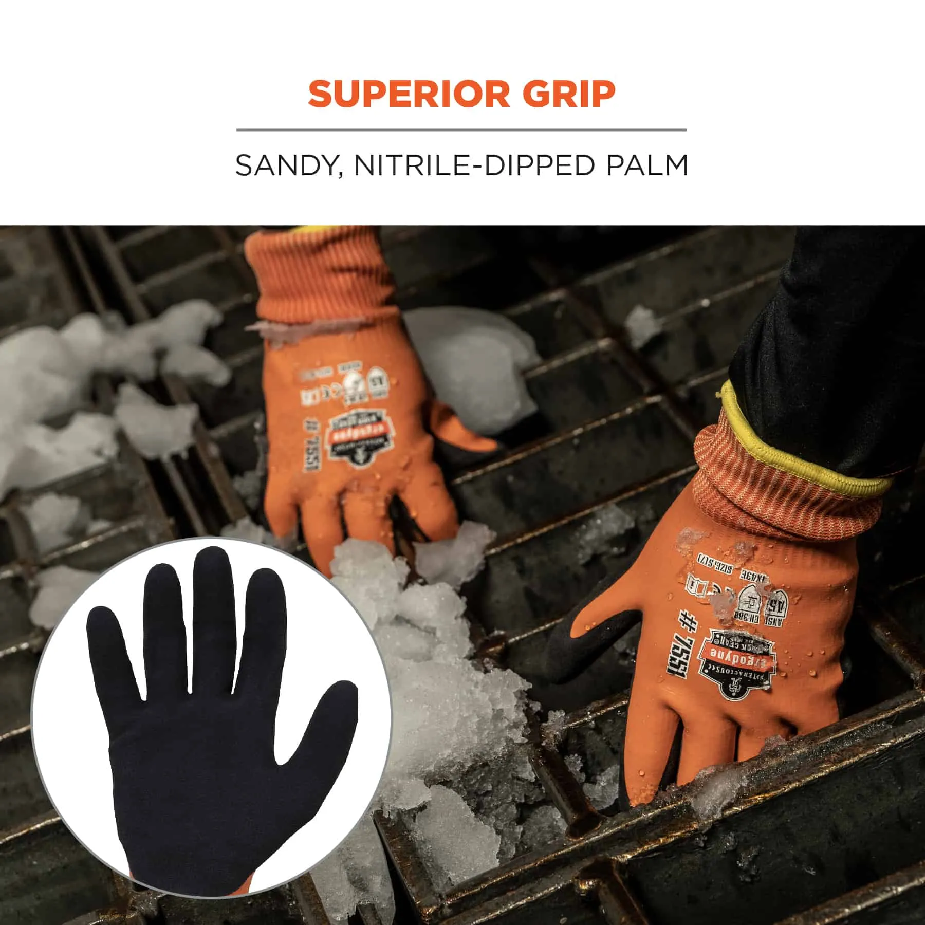 Ergodyne ProFlex 7551 Cut-Resistant Winter Work Gloves - Orange