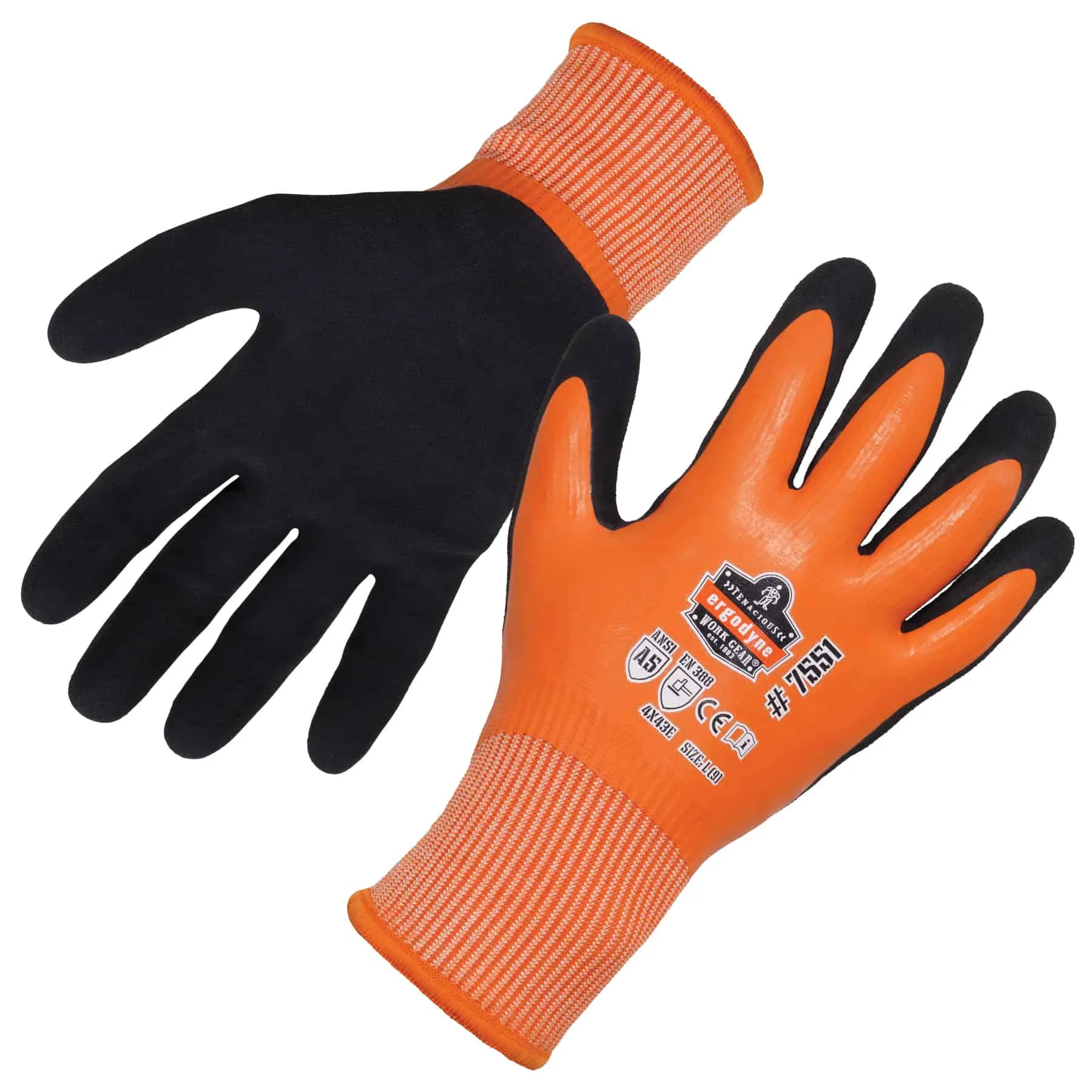 Ergodyne ProFlex 7551 Cut-Resistant Winter Work Gloves - Orange