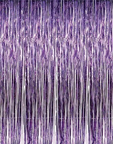 Foil Fringe Curtain (3ft X 8ft) - Purple