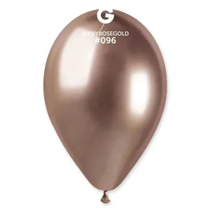 Gemar - 13" Shiny Rose Gold Latex Balloons #096 (25ct)