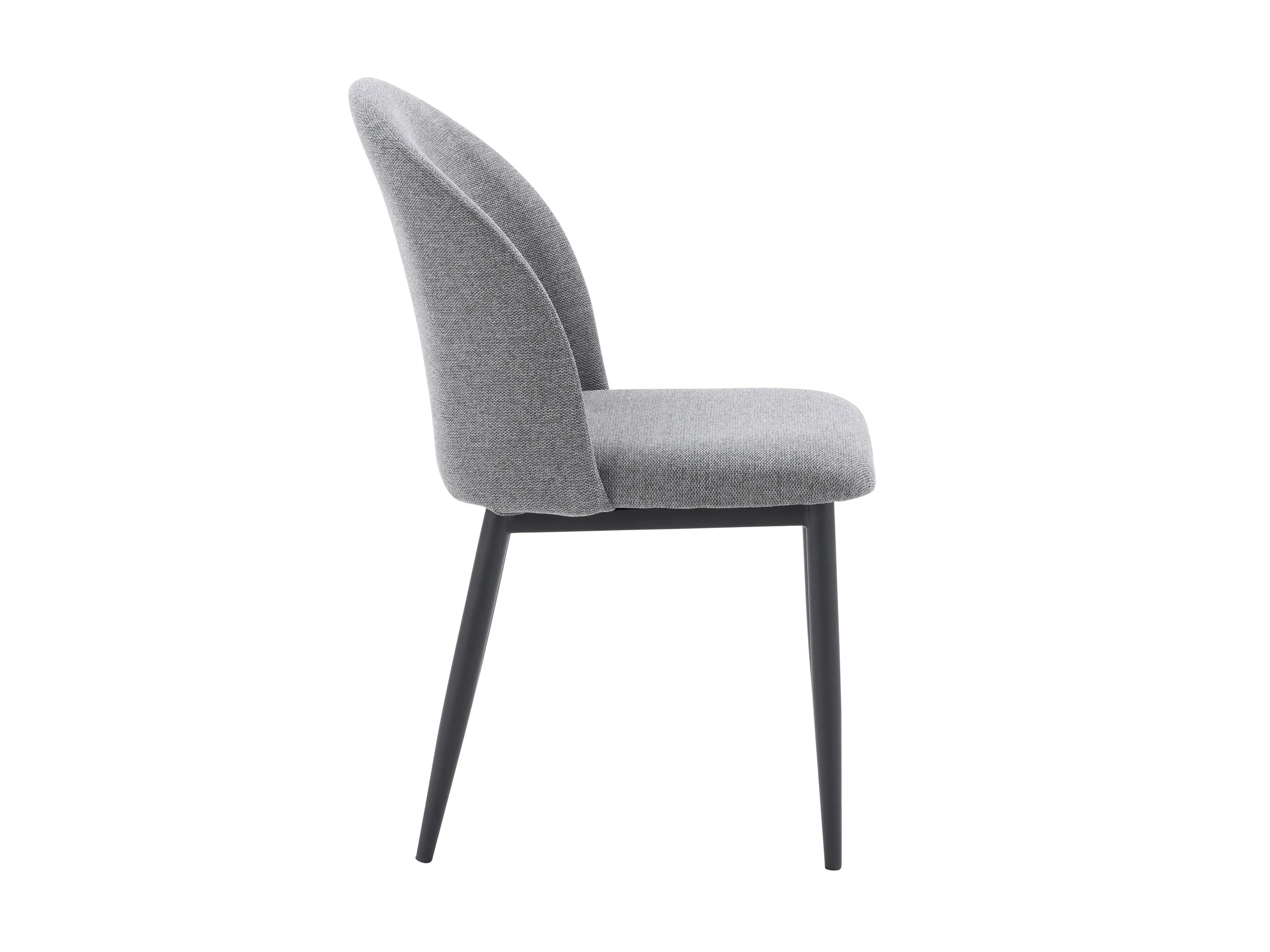 Grey Curved Dining Chairs, Set of 2