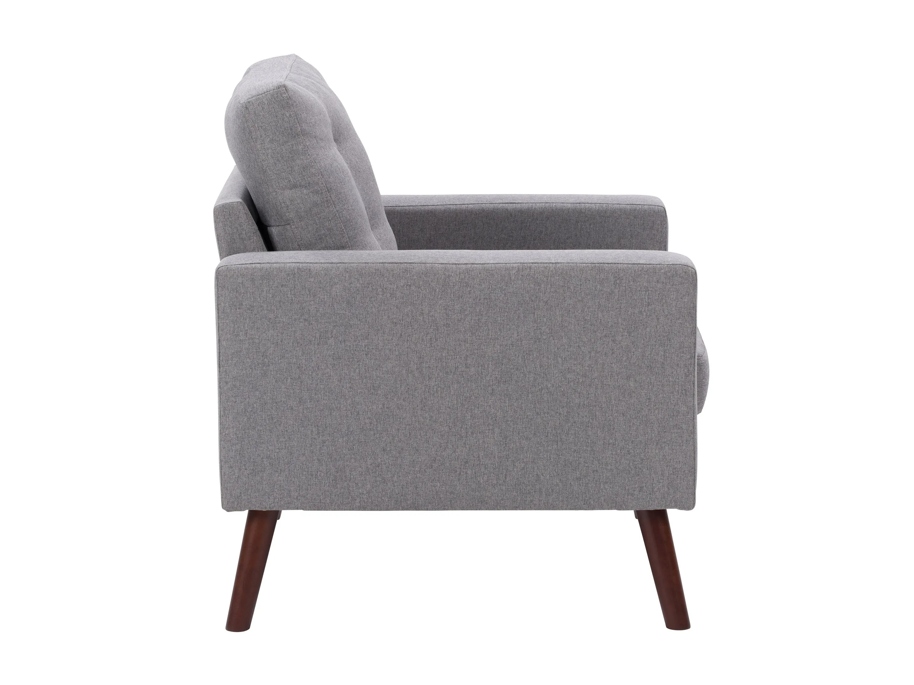 Grey Tufted Accent Chair