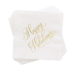 Happy Holidays Cocktail Napkins