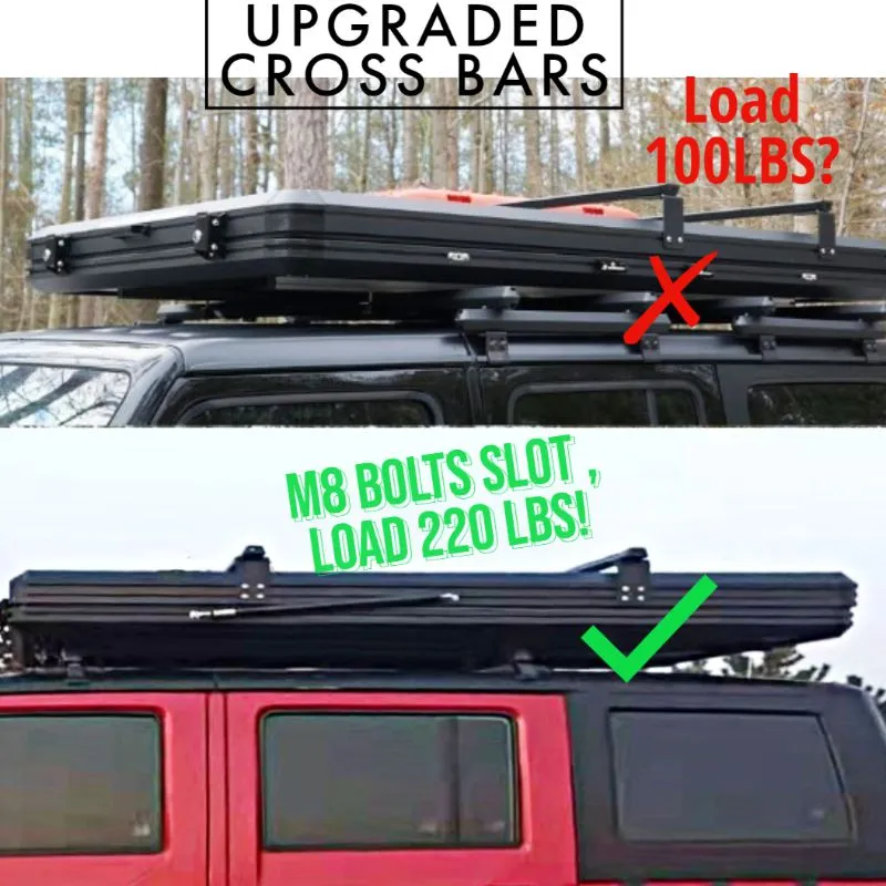 Heavy Duty Cross Bars for Clam Shell Roof Top Tent