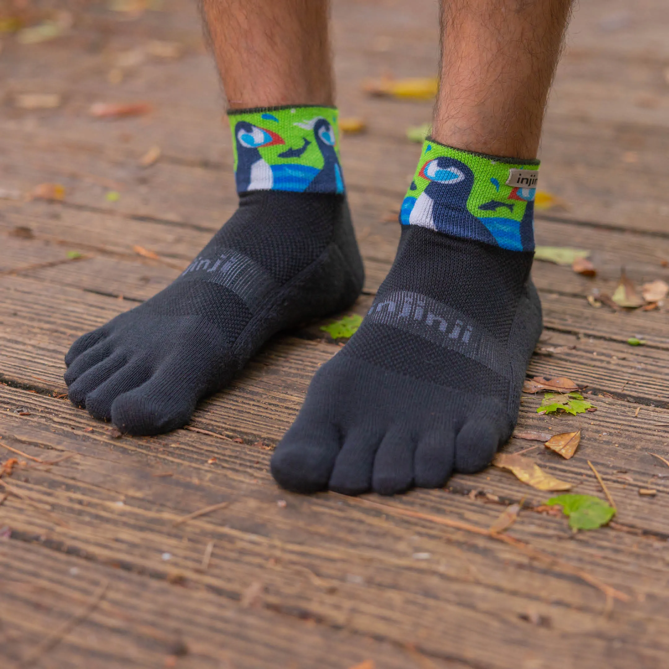 Injinji Trail Midweight Mini Crew Men's Puffins (Artist Designed AW24)