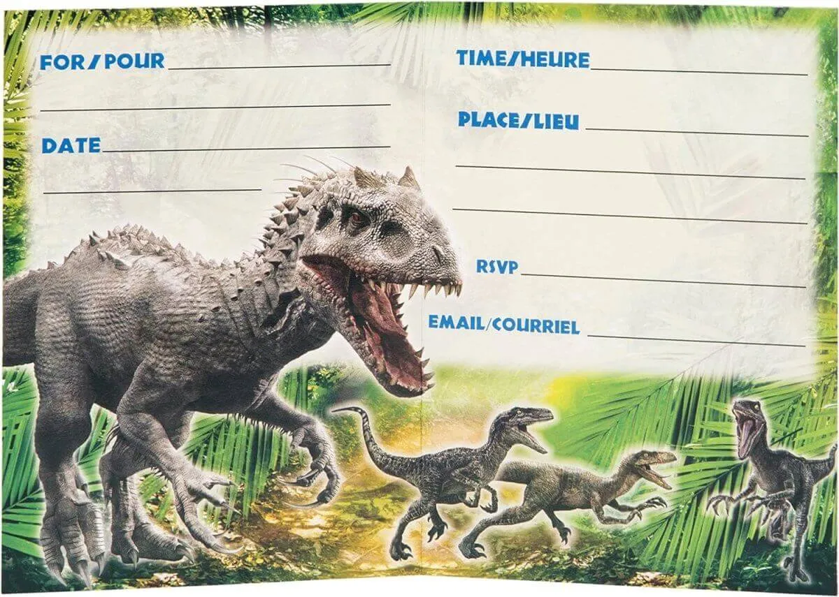 Jurassic World - Party Invitations (8ct)