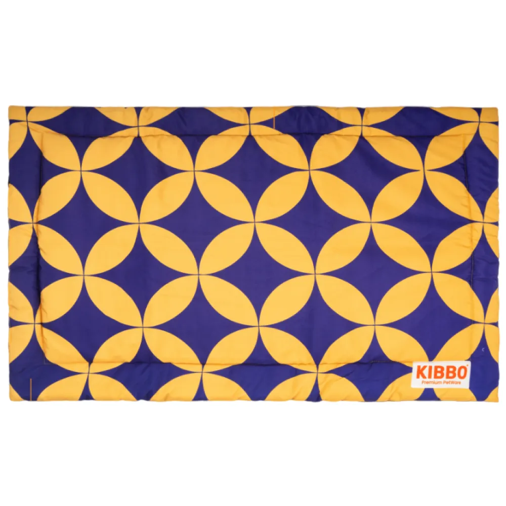 Kibbo Lightweight and Portable Summer Mats for Dogs and Cats (Yellow & Purple)