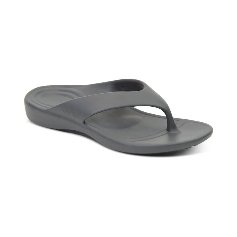 MEN'S AETREX MAUI ORTHOTIC FLIP | CHARCOAL