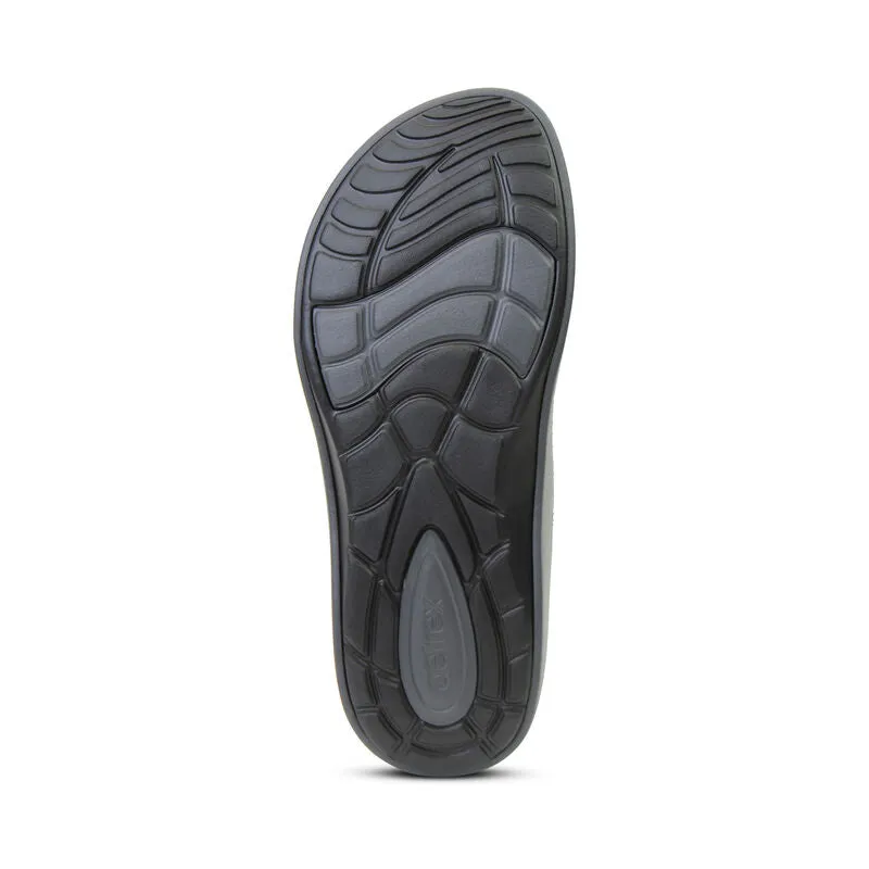 MEN'S AETREX MAUI ORTHOTIC FLIP | CHARCOAL