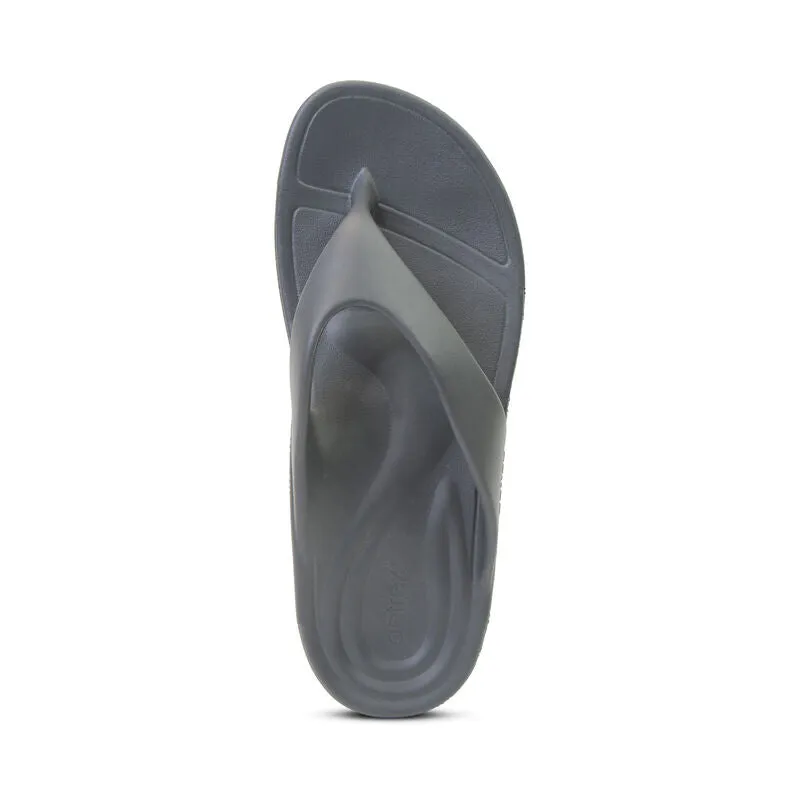 MEN'S AETREX MAUI ORTHOTIC FLIP | CHARCOAL