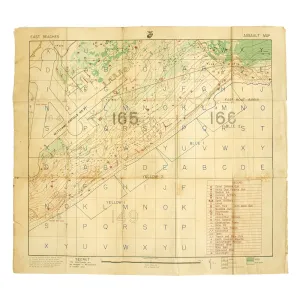 Original WWII U.S. Marine Corps Battle of Iwo Jima East Beaches Assault Invasion Map dated November 1944