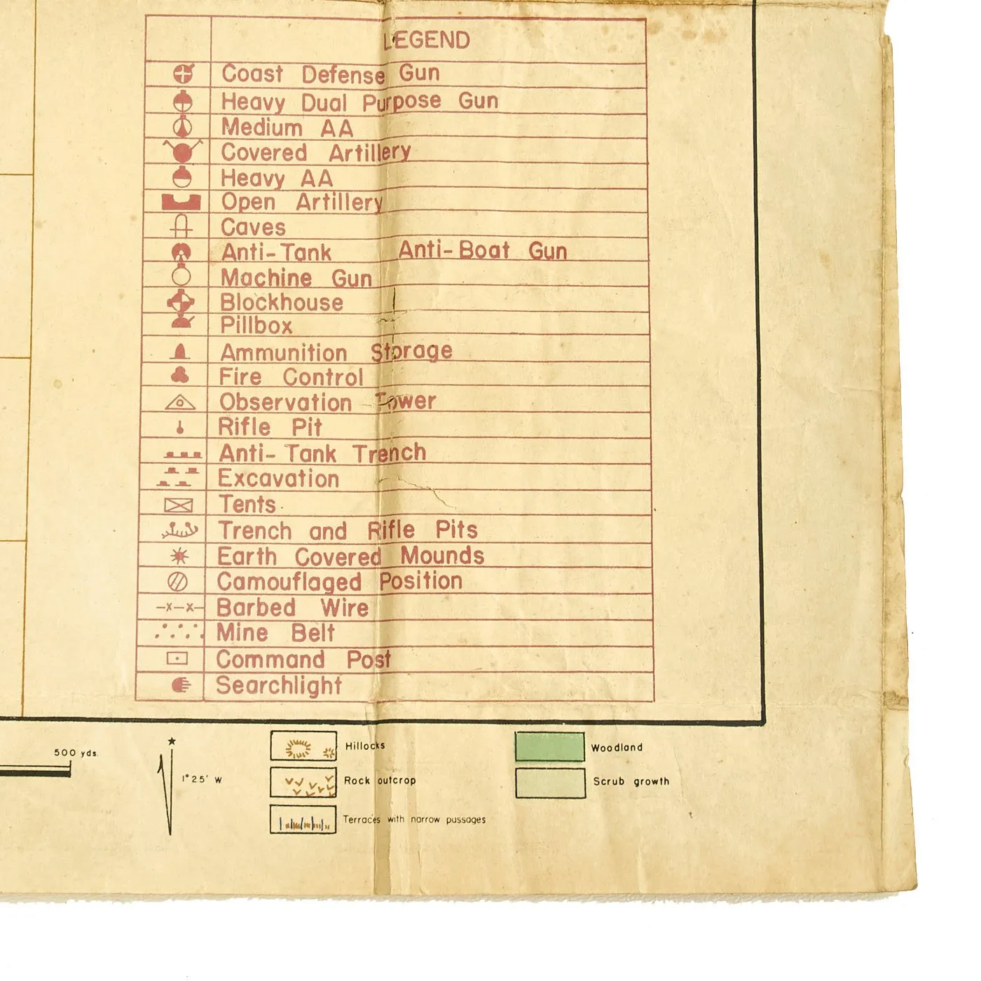 Original WWII U.S. Marine Corps Battle of Iwo Jima East Beaches Assault Invasion Map dated November 1944