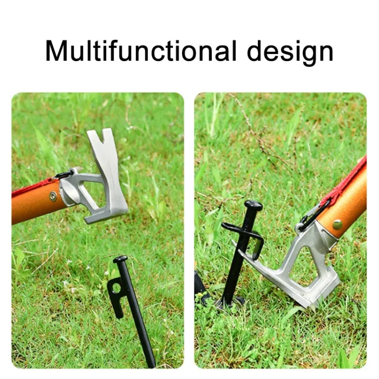 Outdoor Camping Multifunctional Tent Ground Nail Hammer(Orange)