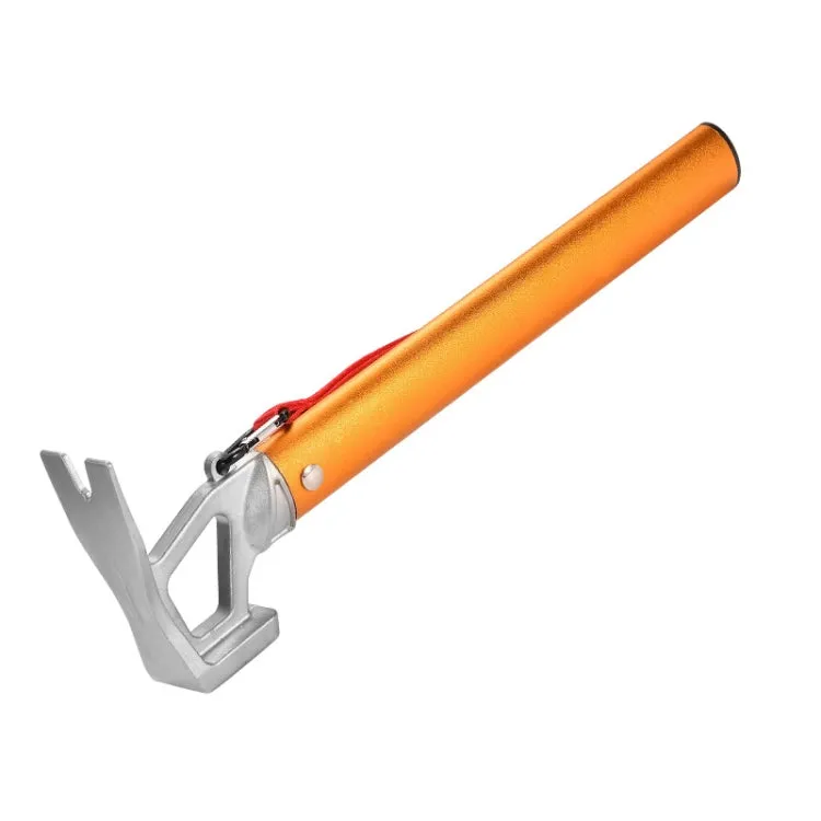 Outdoor Camping Multifunctional Tent Ground Nail Hammer(Orange)