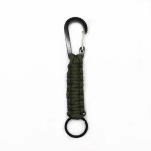 Outdoor Multifunctional Nylon Umbrella Rope Carabiner Key Chain(Army green)