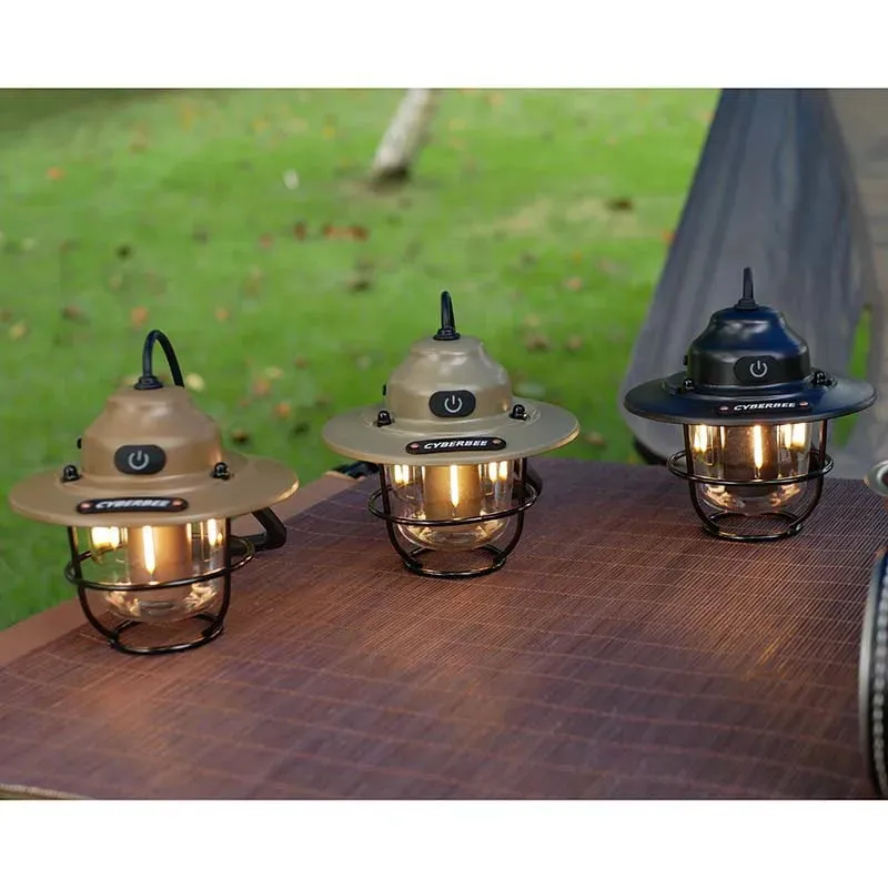 Outdoor Retro Camping Lights, Tents, Camping Lighting, Portable Lights, Infinite Dimming Outdoor Pendant Lights Emergency