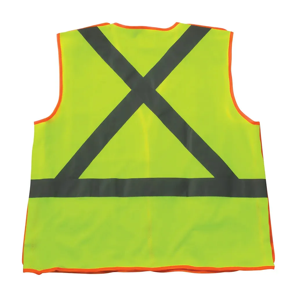 PIP 302-0210-LY/S ANSI Type R Class 2 and CAN/CSA Z96 X-Back Breakaway Mesh Vest