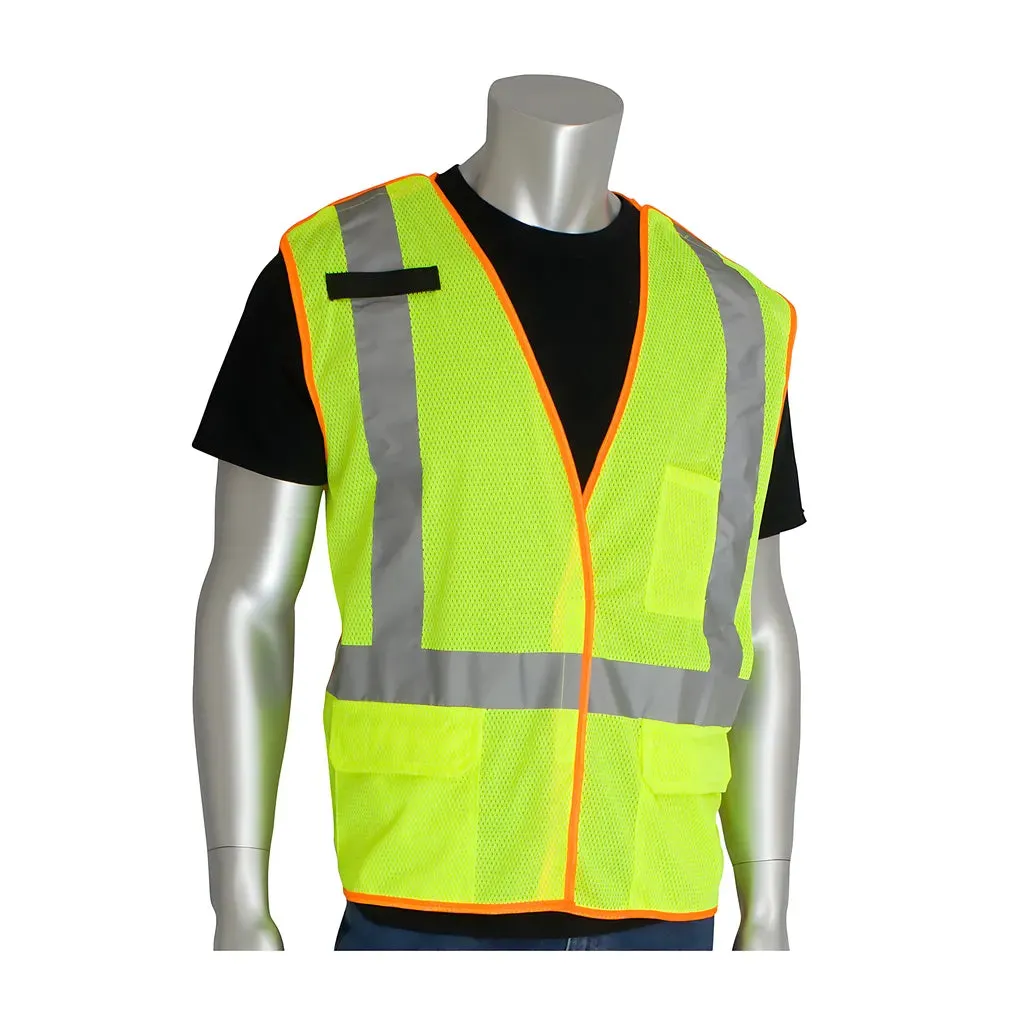 PIP 302-0210-LY/S ANSI Type R Class 2 and CAN/CSA Z96 X-Back Breakaway Mesh Vest