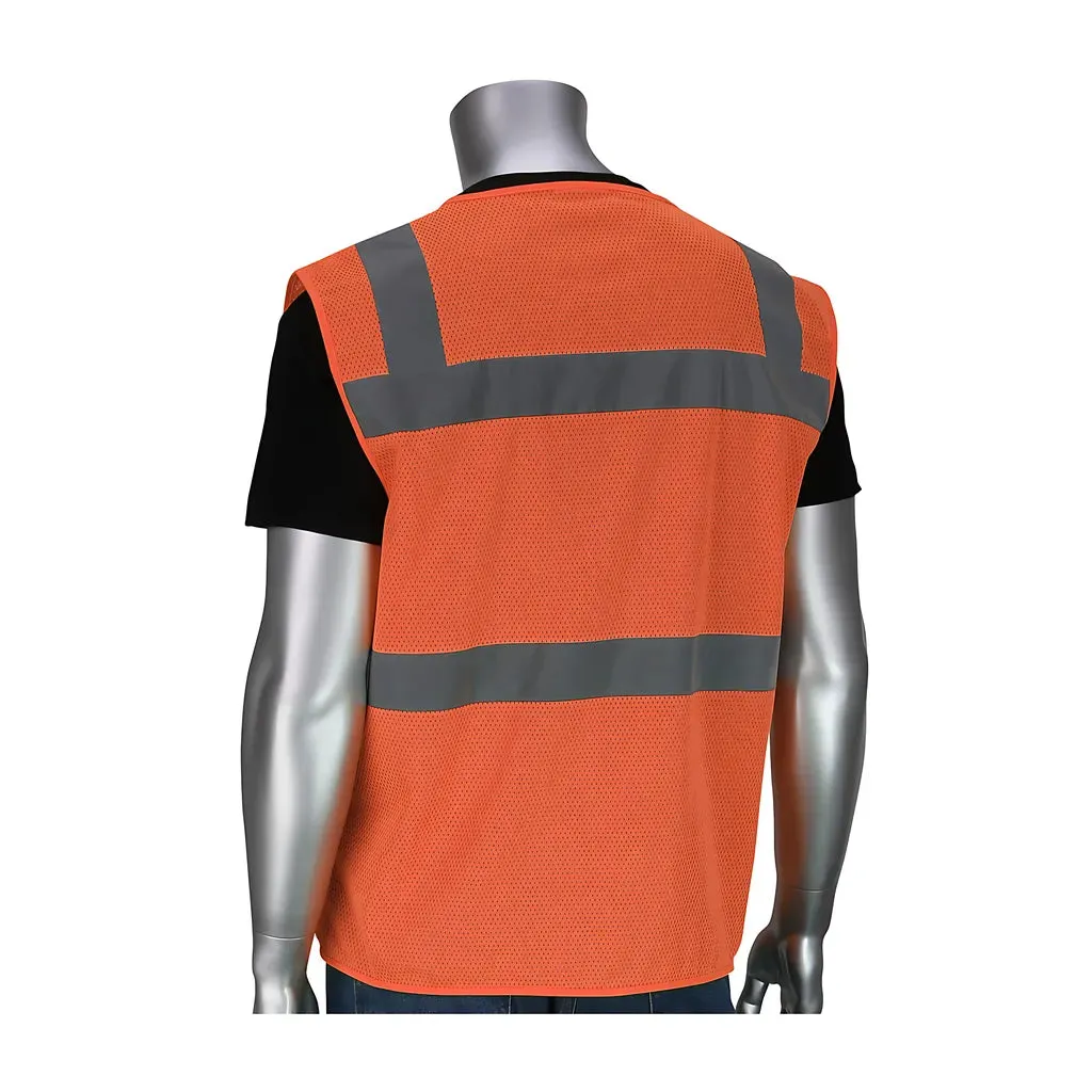 PIP 302-0750-OR/M ANSI Type R Class 2 Five Pocket Surveyors Vest