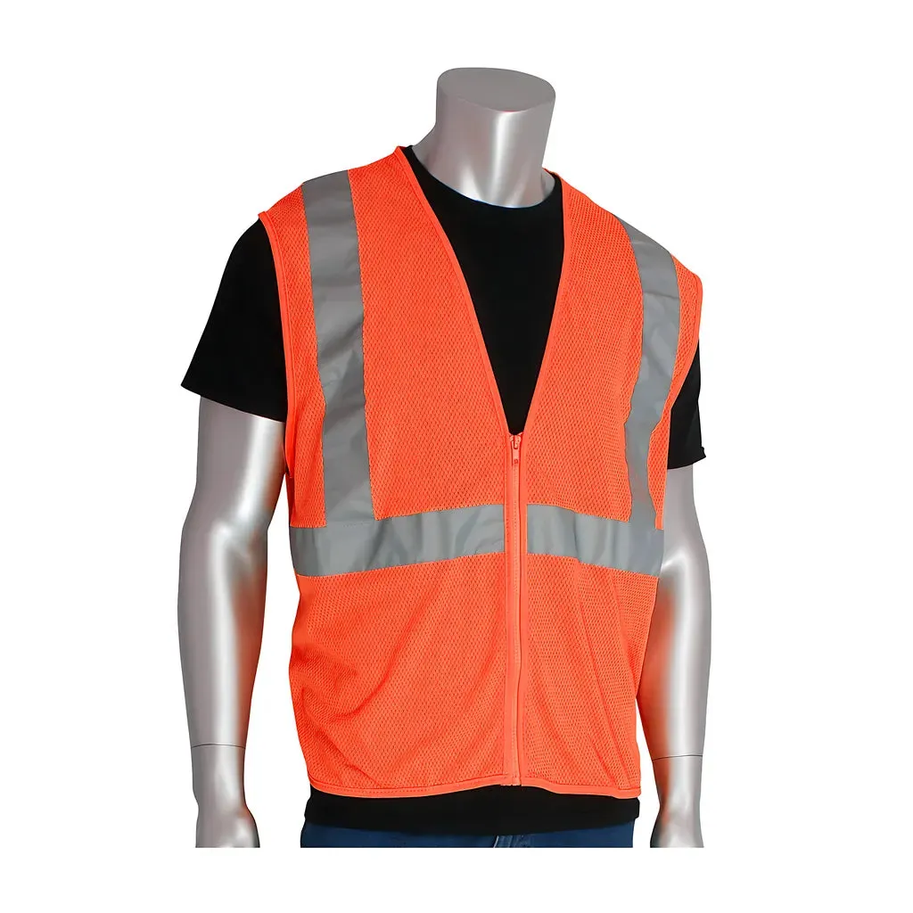 PIP 302-MVGZOR-XL ANSI Type R Class 2 Value Zipper Mesh Vest