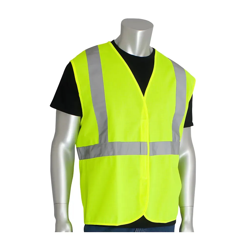 PIP 302-WCENGLY-L ANSI Type R Class 2 Value Hook & Loop Solid Vest