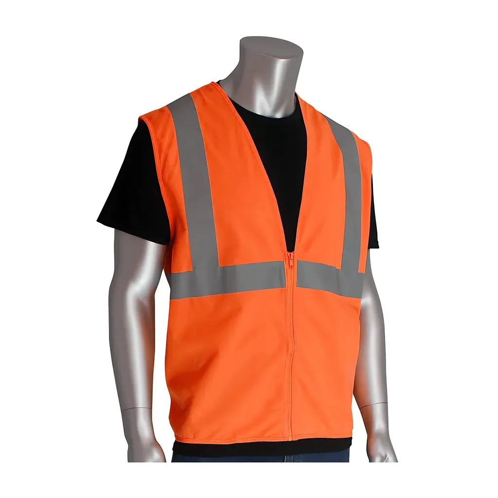 PIP 302-WCENGZOR-4X ANSI Type R Class 2 Value Zipper Solid Vest