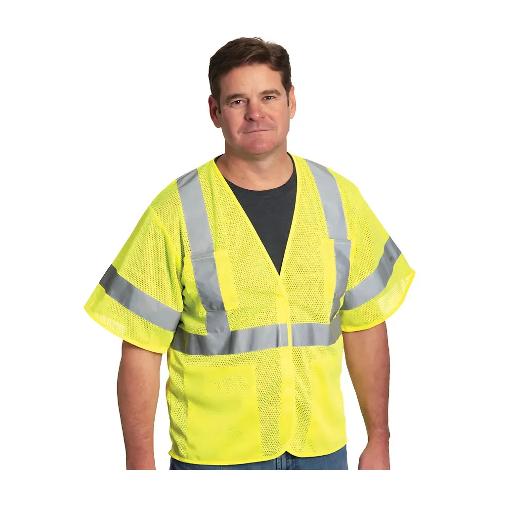 PIP 303-HSVELY-4X ANSI Type R Class 3 Value Four Pocket Mesh Vest