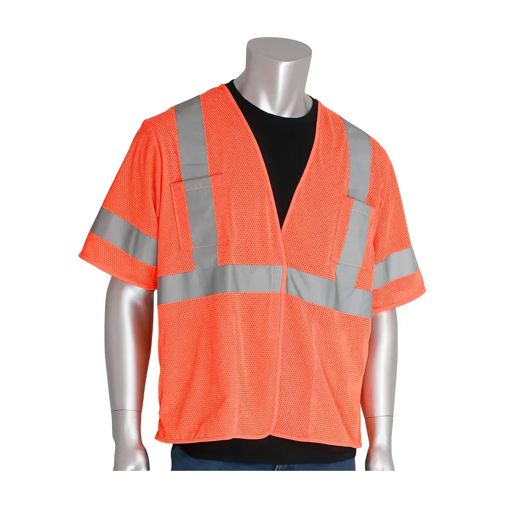 PIP 303-HSVEOR-XL ANSI Type R Class 3 Value Four Pocket Mesh Vest