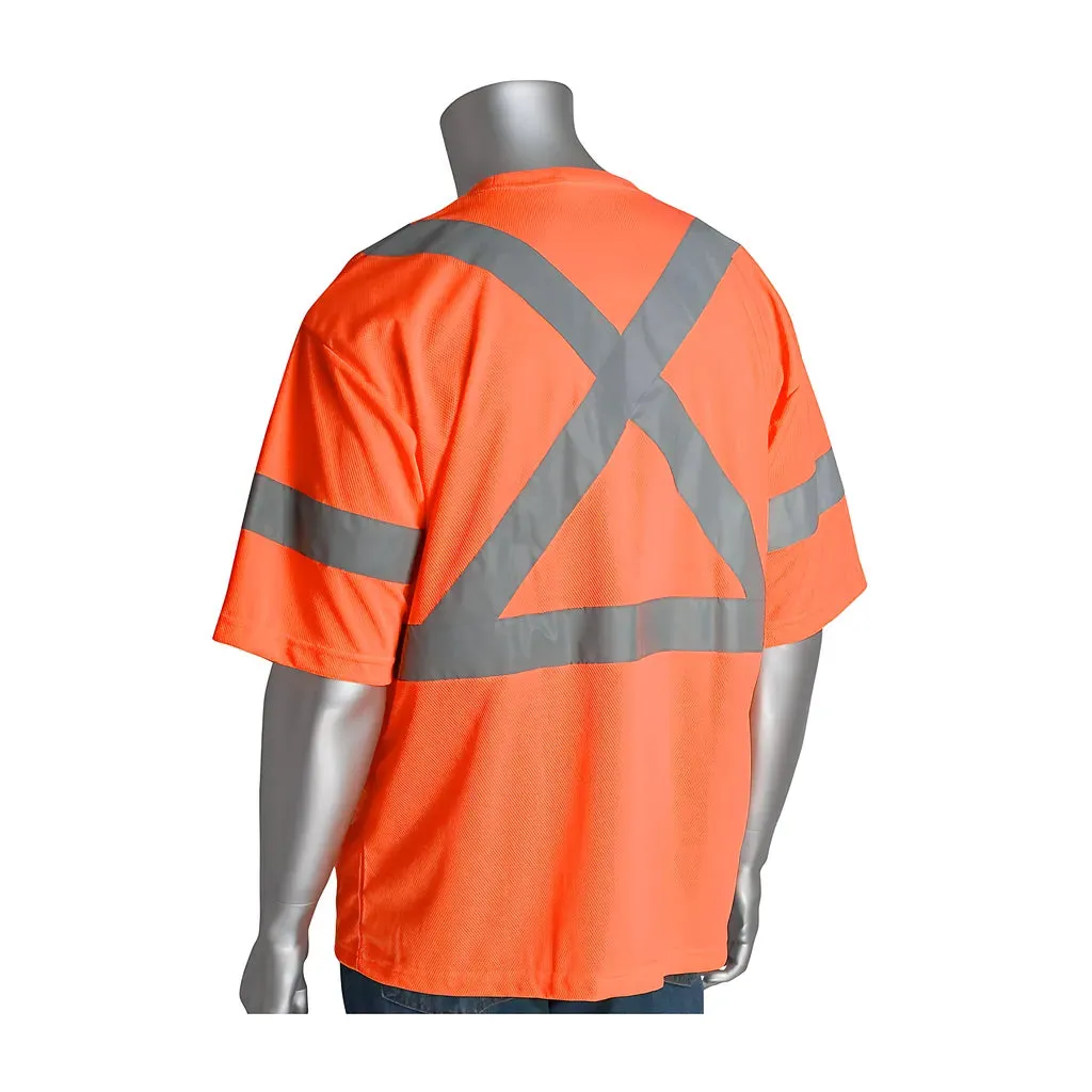 PIP 313-1400-OR/2X ANSI Type R Class 3 and CAN/CSA Z96 X-Back Short Sleeve T-Shirt