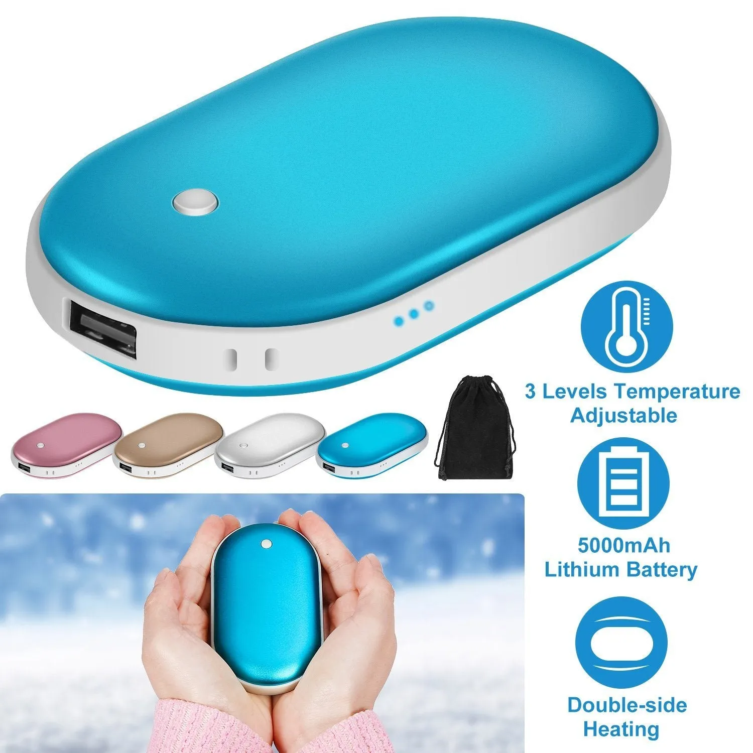 Portable Hand Warmer 5000mAh Power Bank