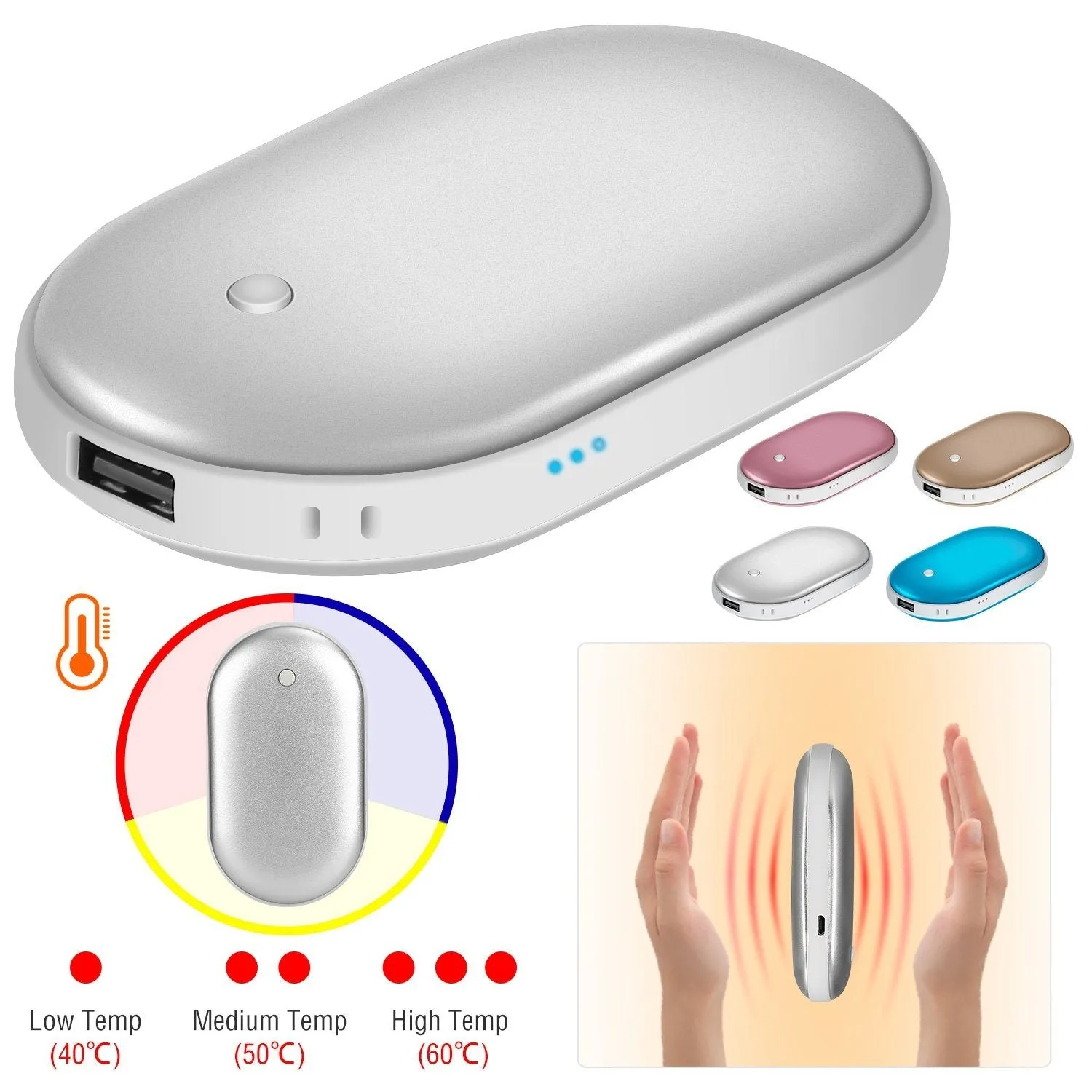 Portable Hand Warmer 5000mAh Power Bank