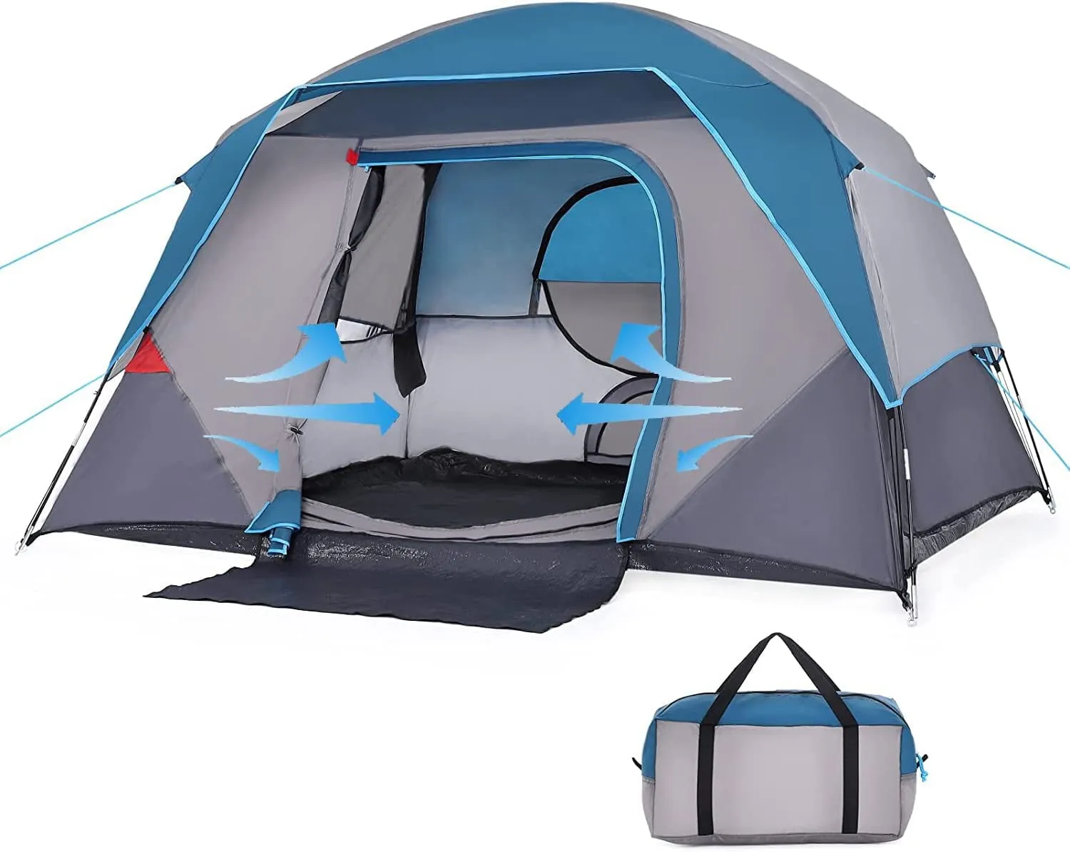 relaxed Outdoor 4-5 Person Tents for Camping Portable Waterproof Camping Tent 4 People Family Tent