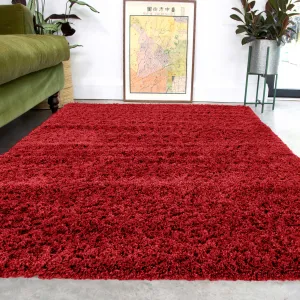 Super Soft Luxury Wine Shaggy Rug - Aspen