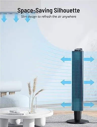 Tower Fan with Remote, 90° Oscillating Quiet Cooling Fan